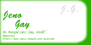 jeno gay business card